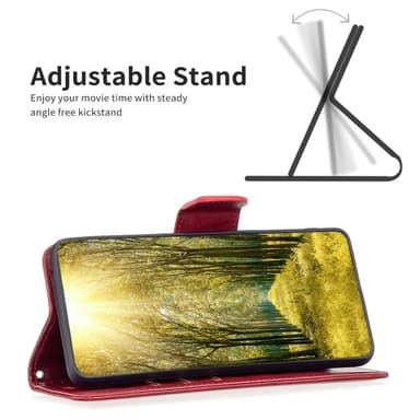 SKALO Motorola Moto G62 5G Plånboksfodral i PU-Läder - Röd