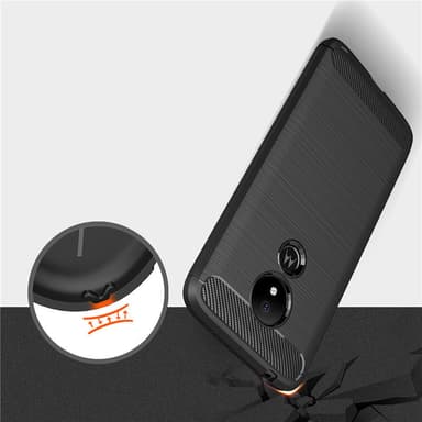 Stöttåligt Armor Carbon TPU-skal Moto G7 Play - Grå