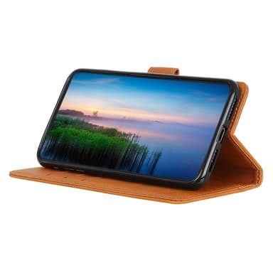 SKALO OnePlus 10T 5G Plånboksfodral i PU-Läder - Brun