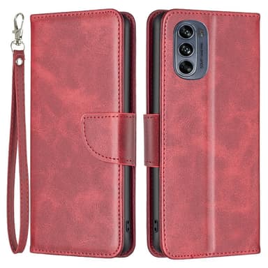 SKALO Motorola Moto G62 5G Plånboksfodral i PU-Läder - Röd