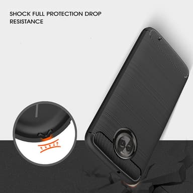 Stöttåligt Armor Carbon TPU-skal Moto X4 - Grå