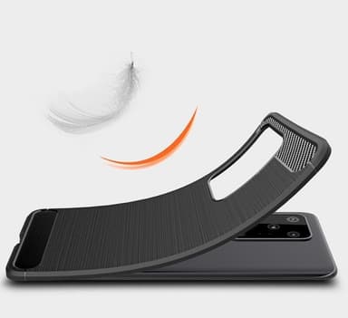 Stöttåligt Armor Carbon TPU-skal Samsung S20 Ultra - fler färger - Svart