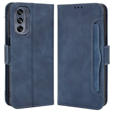 SKALO Motorola Moto G62 5G 6-FACK Plånboksfodral - Blå
