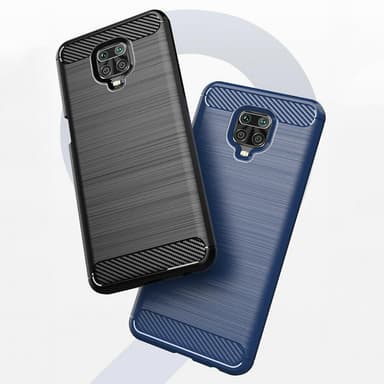 Stöttåligt Armor Carbon TPU-skal Xiaomi Redmi Note 9 Pro - Svart