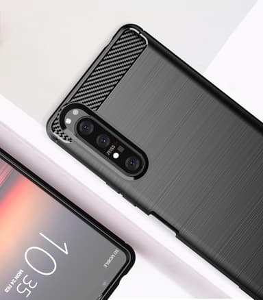Stöttåligt Armor Carbon TPU-skal Sony Xperia 1 II - Grå