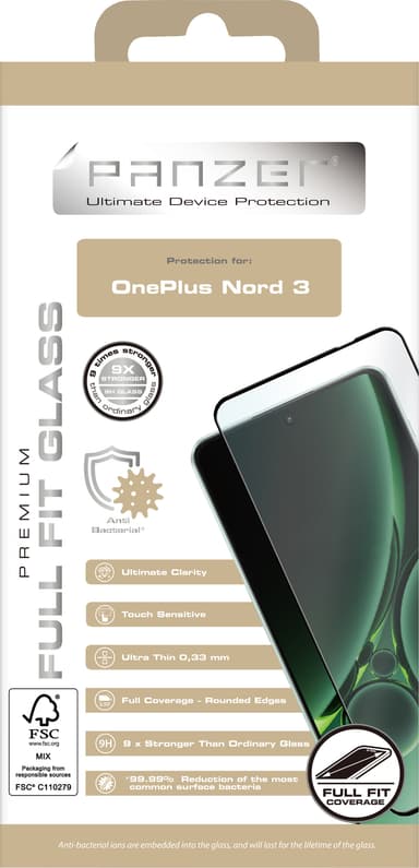 Panzer Full-Fit OnePlus Nord 3 skärmskydd