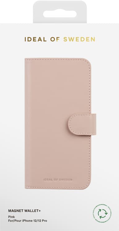Ideal of Sweden Magnet Wallet+ plånboksfodral till iPhone 12/12 Pro (rosa)