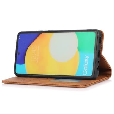 SKALO Samsung A23 5G Slim Premium Plånbok - Brun