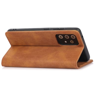 SKALO Samsung A23 5G Slim Premium Plånbok - Brun
