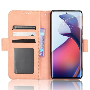 SKALO Motorola Edge 30 Fusion 5G 6-FACK Plånboksfodral - Rosa