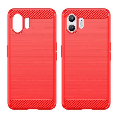 SKALO Nothing Phone (2) Armor Carbon Stöttåligt TPU-skal - Röd