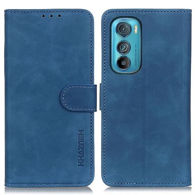 SKALO Motorola Edge 30 5G KHAZNEH Plånboksfodral i PU-Läder - Blå
