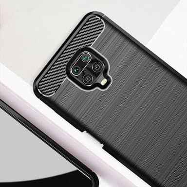 Stöttåligt Armor Carbon TPU-skal Xiaomi Redmi Note 9 Pro - Svart