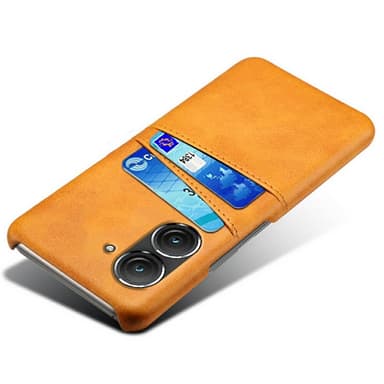 SKALO Asus Zenfone 9 5G PU-Läder Korthållare Skal - Ljusbrun