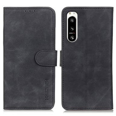 SKALO Sony Xperia 5 IV 5G KHAZNEH Plånboksfodral i PU-Läder - Svart