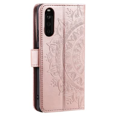 SKALO Sony Xperia 10 V Mandala Plånboksfodral - Roséguld