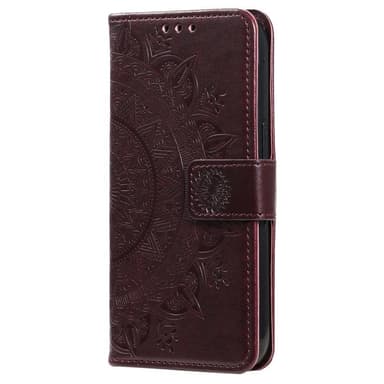 SKALO Sony Xperia 5 IV 5G Mandala Plånboksfodral - Brun
