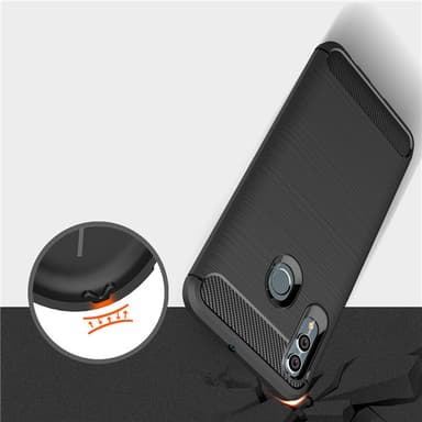 Stöttåligt Armor Carbon TPU-skal Huawei P Smart 2019 - Grå
