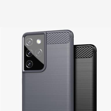 Stöttåligt Armor Carbon TPU-skal Samsung S21 Ultra - Röd