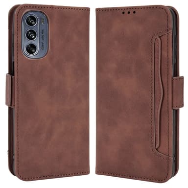SKALO Motorola Moto G62 5G 6-FACK Plånboksfodral - Brun