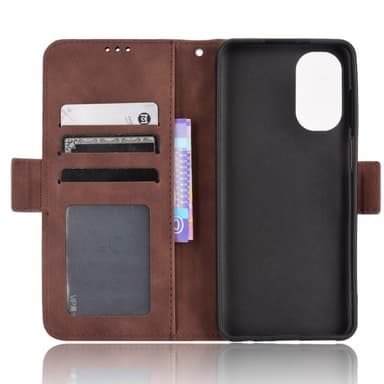 SKALO Motorola Moto G62 5G 6-FACK Plånboksfodral - Brun