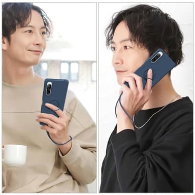 SKALO Sony Xperia 10 V Ultratunn Silikonskal Med Ring - Orange