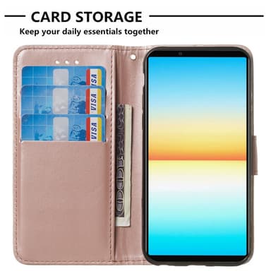 SKALO Sony Xperia 1 V Plånboksfodral i PU-Läder - Roséguld