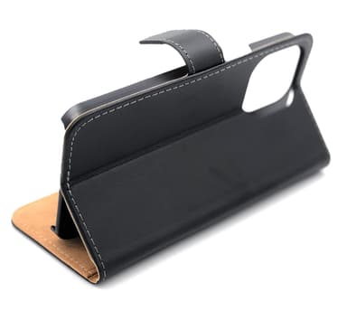 SKALO iPhone 14 Pro Max Plånboksfodral Äkta Skinn - Brun