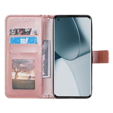 SKALO OnePlus 10T 5G Mandala Plånboksfodral - Roséguld