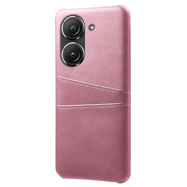 SKALO Asus Zenfone 9 5G PU-Läder Korthållare Skal - Roséguld