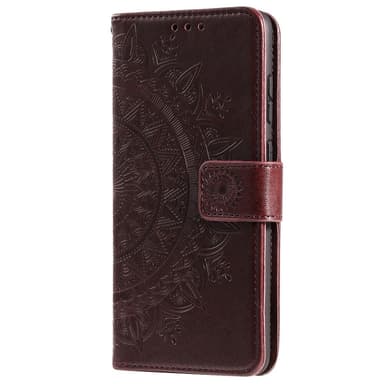 SKALO OnePlus 10T 5G Mandala Plånboksfodral - Brun