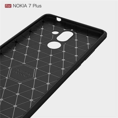 Stöttåligt Armor Carbon TPU-skal Nokia 7 Plus - Blå