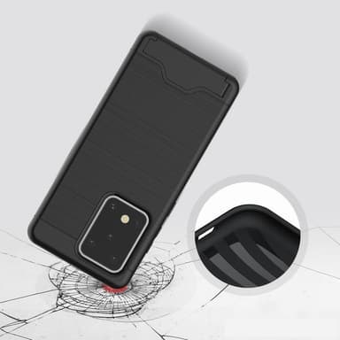 Samsung S20 ULTRA | Armor skal | Korthållare - Silver