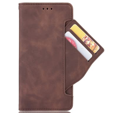 SKALO Motorola Moto G62 5G 6-FACK Plånboksfodral - Brun