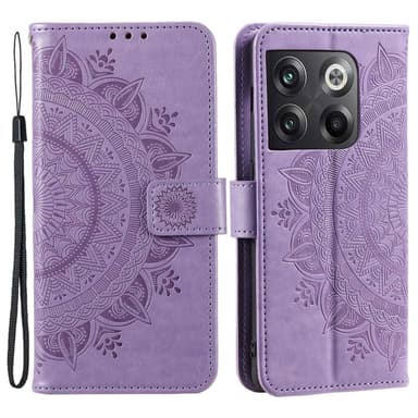 SKALO OnePlus 10T 5G Mandala Plånboksfodral - Lila