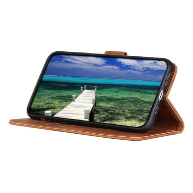 SKALO Sony Xperia 5 IV 5G KHAZNEH Plånboksfodral i PU-Läder - Brun