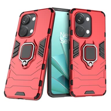 SKALO OnePlus Nord 3 5G / Ace 2V Armor Hybrid Metallring skal - Röd