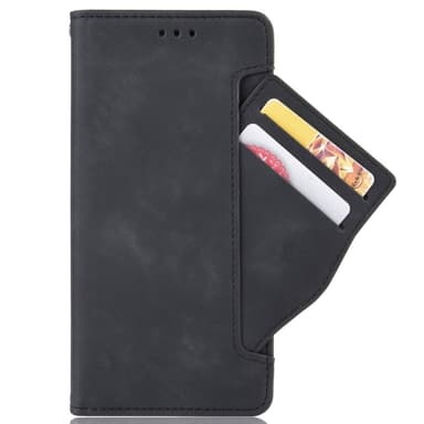 SKALO Motorola Moto G62 5G 6-FACK Plånboksfodral - Svart