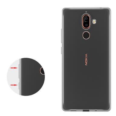 Transparent Silikon TPU-Skal till Nokia 7 Plus