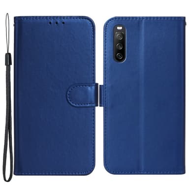 SKALO Sony Xperia 10 V Plånboksfodral i PU-Läder - Blå