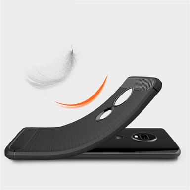 Stöttåligt Armor Carbon TPU-skal Moto G7 Plus - Svart