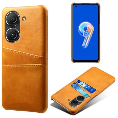 SKALO Asus Zenfone 9 5G PU-Läder Korthållare Skal - Ljusbrun