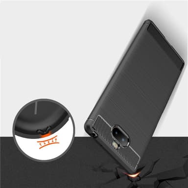 Stöttåligt Armor Carbon TPU-skal Sony Xperia 10 - Röd