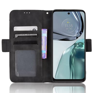 SKALO Motorola Moto G62 5G 6-FACK Plånboksfodral - Svart