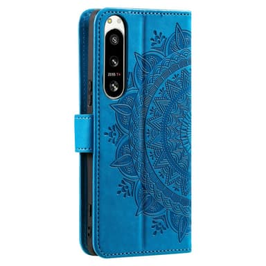 SKALO Sony Xperia 5 IV 5G Mandala Plånboksfodral - Blå