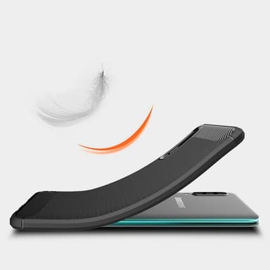 Stöttåligt Armor Carbon TPU-skal Samsung A50 - Svart