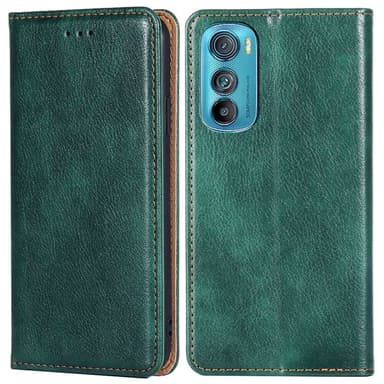 SKALO Motorola Edge 30 5G Plånboksfodral i PU-Läder - Grön