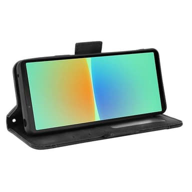 SKALO Sony Xperia 10 V 6-FACK Plånboksfodral - Svart