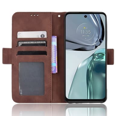 SKALO Motorola Moto G62 5G 6-FACK Plånboksfodral - Brun