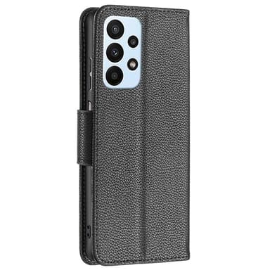 SKALO Samsung A23 5G Premium Litchi Plånbok - Svart